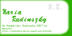 maria rudinszky business card